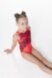 Panther gymnastics leotard. Coral