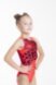 Panther gymnastics leotard. Coral