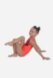 Panther gymnastics leotard. Coral