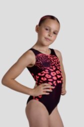 Gymnastic leopard Panther. Black