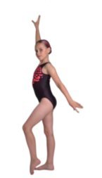 Gymnastic leopard Panther. Black