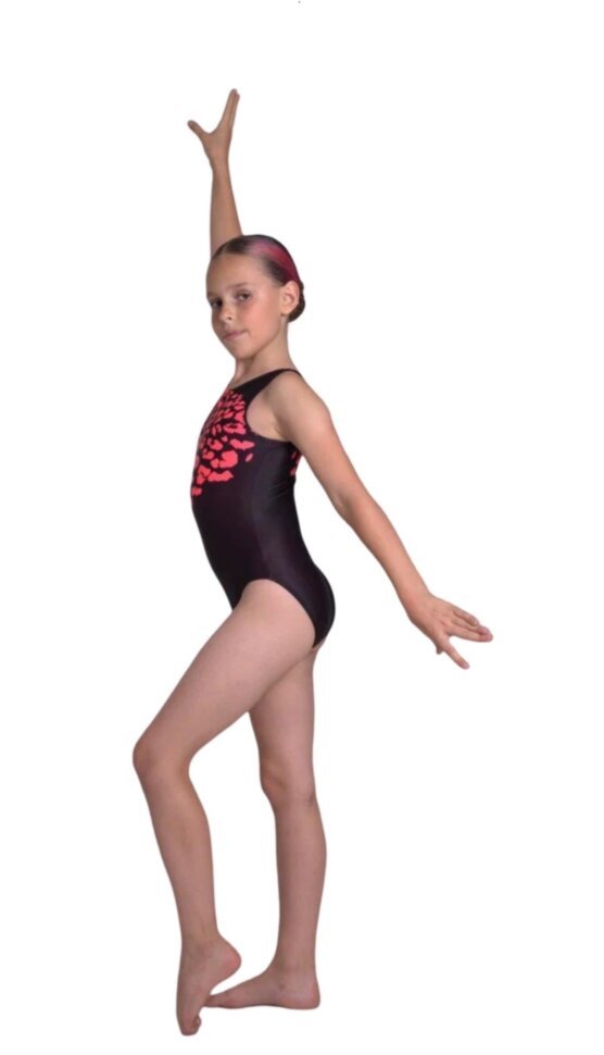Gymnastic leopard Panther. Black