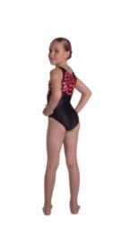 Gymnastic leopard Panther. Black