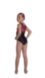 Gymnastic leopard Panther. Black