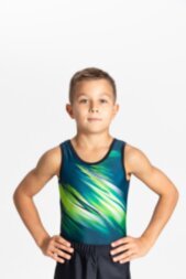 Men's gymnastics leotard Cosmos (petrol)