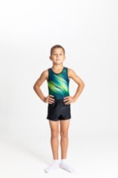 Men's gymnastics leotard Cosmos (petrol)